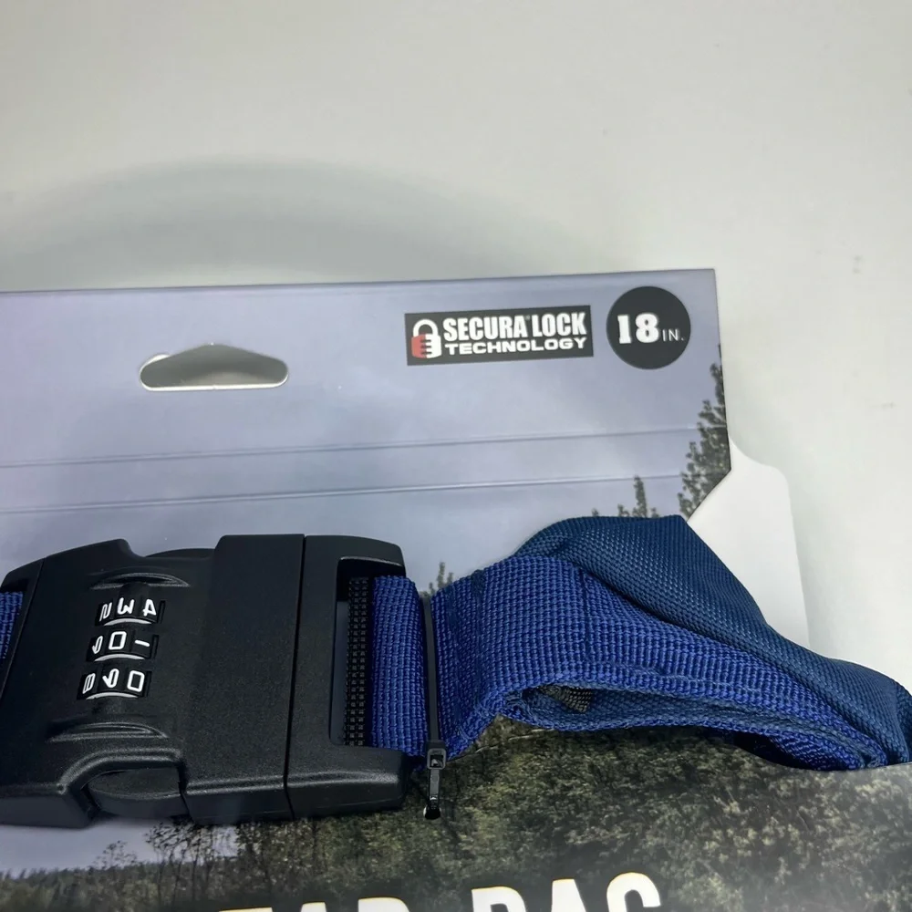 NEW Locking Gear Bag Black and Blue Lewis N Clark 18 inch size
